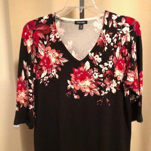 3/4 sleeve, V Neck Sweater by Roz & Ali